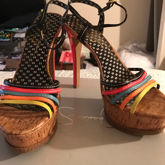 Jessica Simpson | Shoes | Jessica Simpson Size 1 Multi Color Heel ...